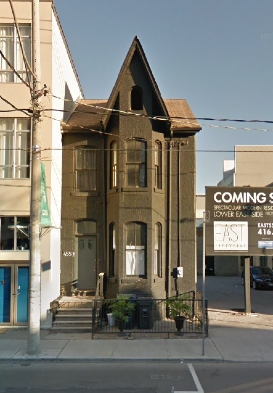 455 Richmond Street East, Toronto - May 2016 - Image via Google Streetview
