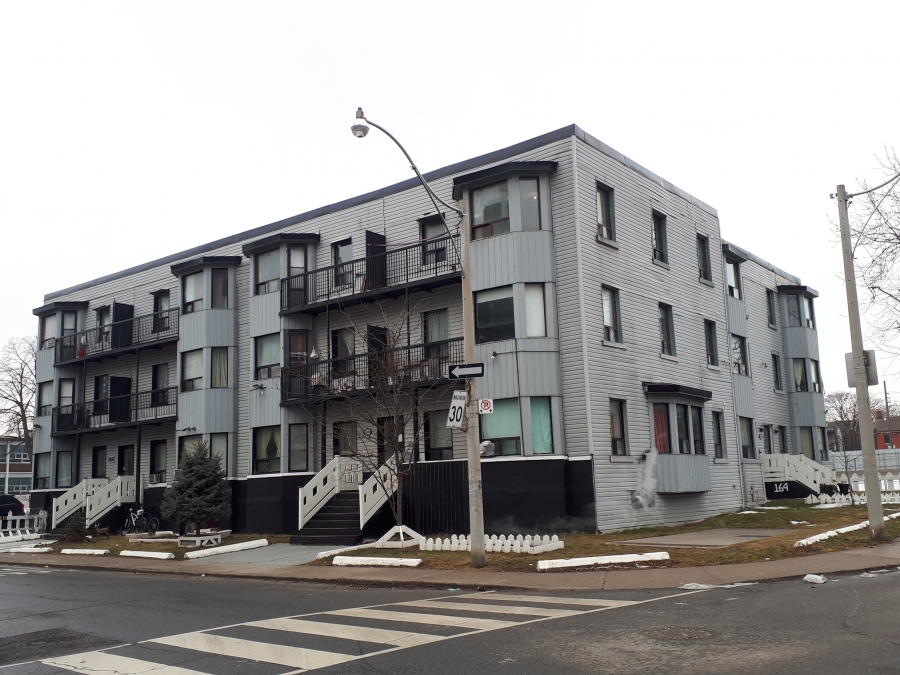 164-168 Grange Avenue, Toronto - Looking Northwest - 28 February 2021 - Photograph by Adam Wynne