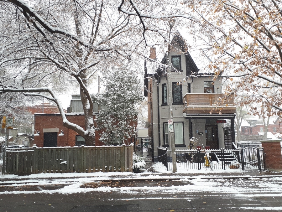 4 West Lodge Avenue (on left) and 6 West Lodge Avenue (on right) - 28 November 2021 - Photograph by Adam Wynne